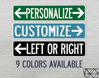 Custom Street Sign Personalized Street Sign Directional Signs Multiple Colors Street Name Address Sign Last Name Sign Metal Street Sign