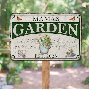 Custom Garden Sign, Personalized Metal Sign For Garden Decor Greenhouse Gifts For Her Garden Art Custom Sign Grandmas Garden 108120127002