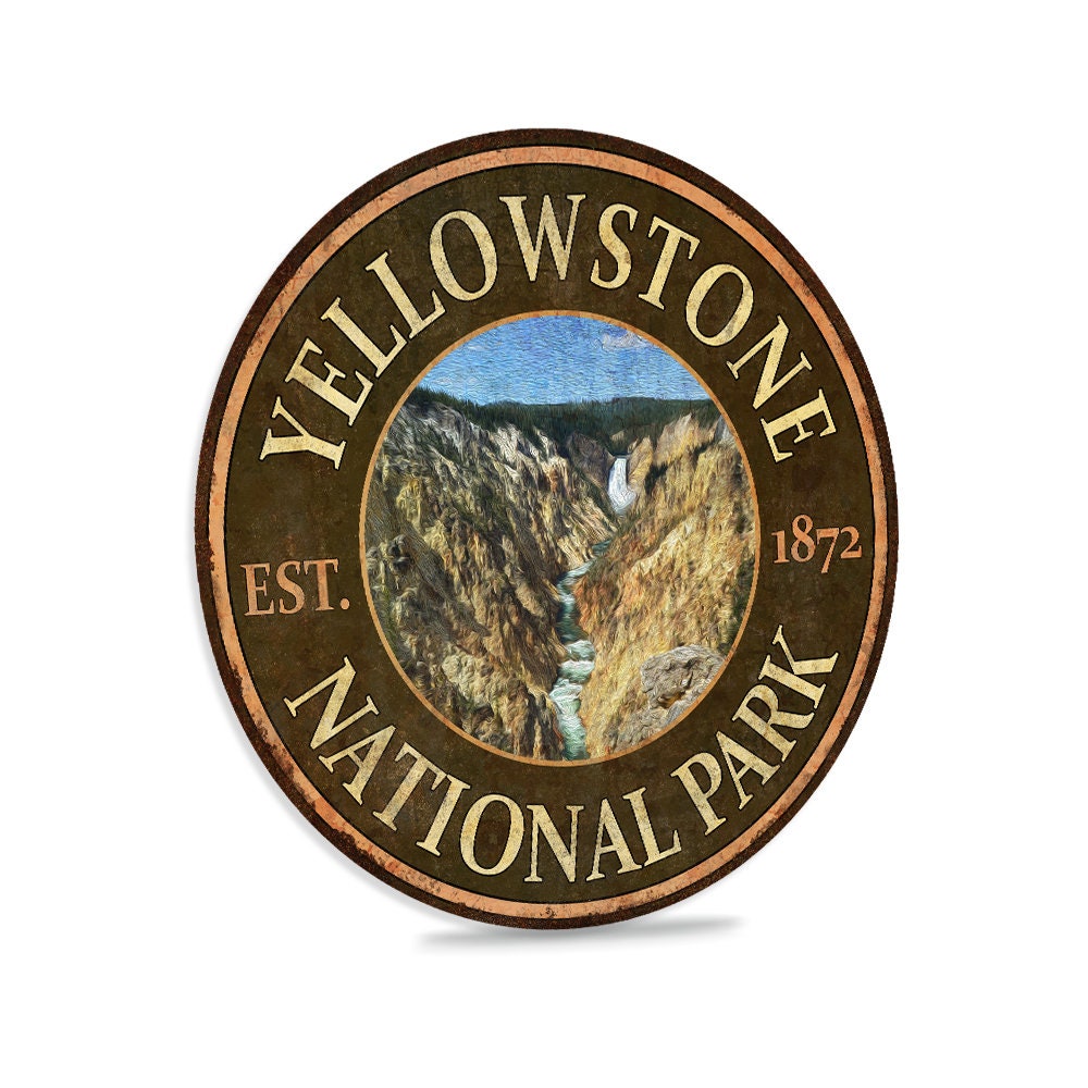 Yellowstone National Park Sign, Yellowstone Sign, Yellowstone Wall