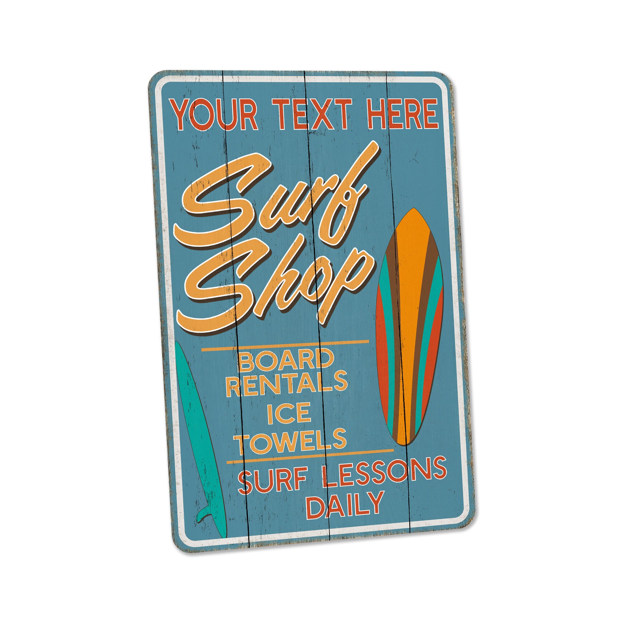 Beach Sign Custom Name Surf Shop Beach House Décor Nautical Theme Sign ...
