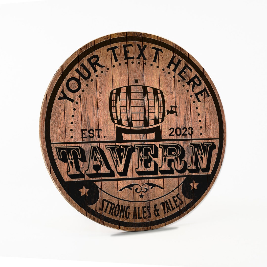 Custom Tavern Sign Personalized Bar Sign Wood Sign Custom Bar Sign Deco