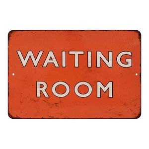 Waiting Room Sign, Vintage Looking Reproduction Sign, Office Decor, Reception 108120067062