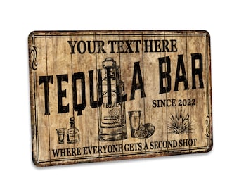 Personalized Tequila Sign Tequila Gift Sign Tequila Bar Decor Rustic Tequila Wall Art Gift For Him Man cave Speakeasy Fiesta 108122002172