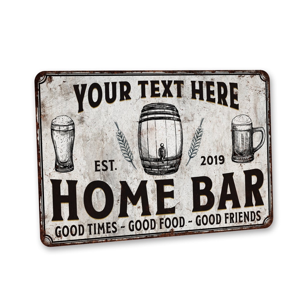 Personalized Home Bar Sign Bar Gift Home Bar Decor Home Bar Sign Custom