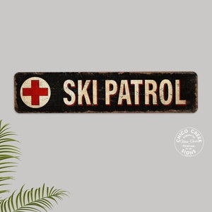 Ski Patrol Decor Sign Ski Sign Resort Mountain Snow Decor Snowboard Sport Family Room Gift Sign 104182001057