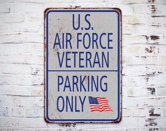 U.S. Air Force Parking, Military Police Sign, Army Wall Art Home Decor, Servicemen Home Decor Garage 108120062007