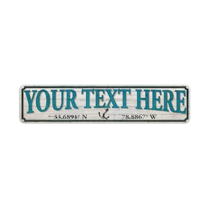 Custom Beach Coordinates Sign, Beach Home Family Decor, Beach Theme, Welcome, Surf Sign, Nautical Art, Lake, River, Tropical 104182002089