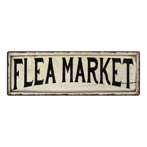 Flea Market Sign, Swap Meet Sign, Chic Vintage Looking Farmhouse Wall Decor, Yard Sale, Second Hand Store 106180028068