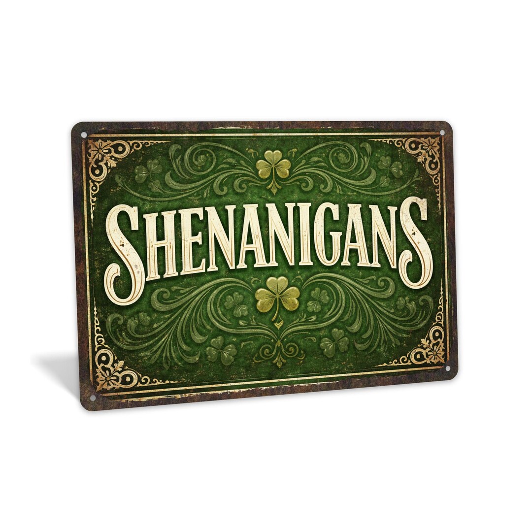 Fun Irish Signs Shenanigans Sign, Irish Wall Decor, Funny Irish Sign, Pub Wall Decor ...