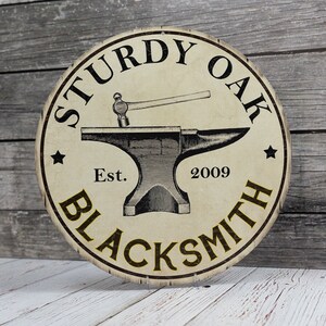 Smith Sign Personalized Blacksmith Sign, Man Cave Shop Workshop Wall Decor ...