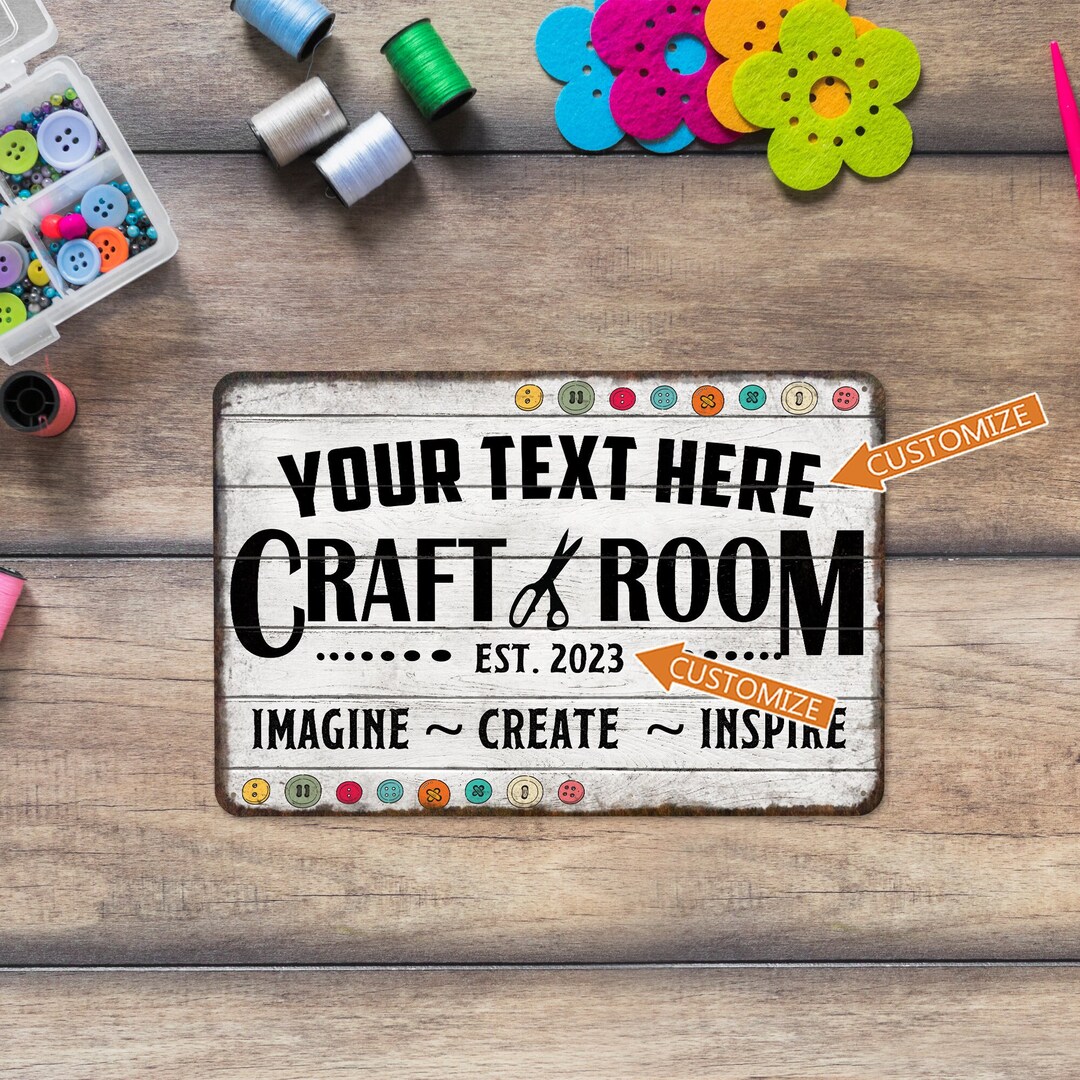 Custom Craft Room Sign Art Studio Decor Sewing Wall Art Etsy