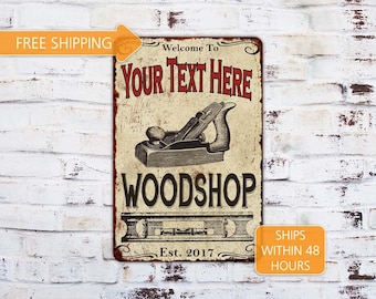 Personalized Woodshop Sign, Man Cave Sign, Man Cave Decor, Wood Shop Signs, Custom Signs, Garage Signs, Garage Wall Art, Carpenter Signs