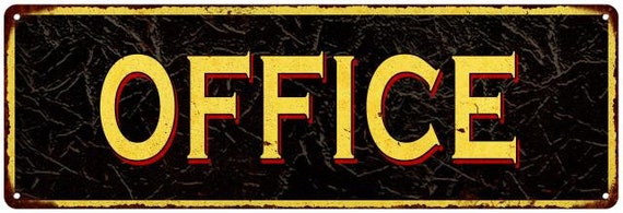 OFFICE Vintage Looking Metal Sign Home Decor 106180032013