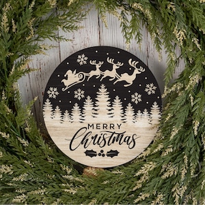 Merry Christmas Door Hanger, Christmas Decorations, Christmas Door Sign, Christmas Home Decor, Merry Christmas Sign, B3-00140006004