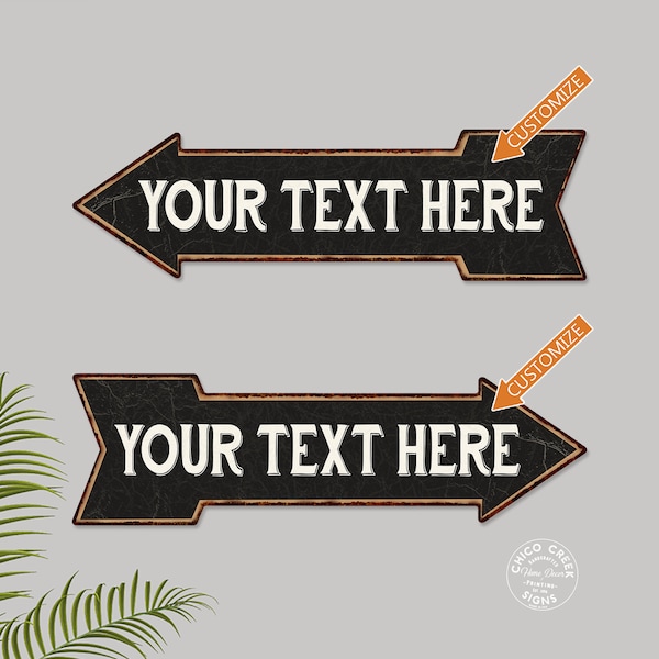 Personalized Arrow Sign, Left Or Right, This Way, Sign Pointing, Mail Deliveries Sign, Home Decor Rustic 105170003001