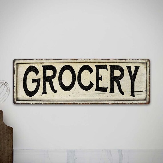Grocery Sign Grocery Store Sign Shop Decor General Store Etsy