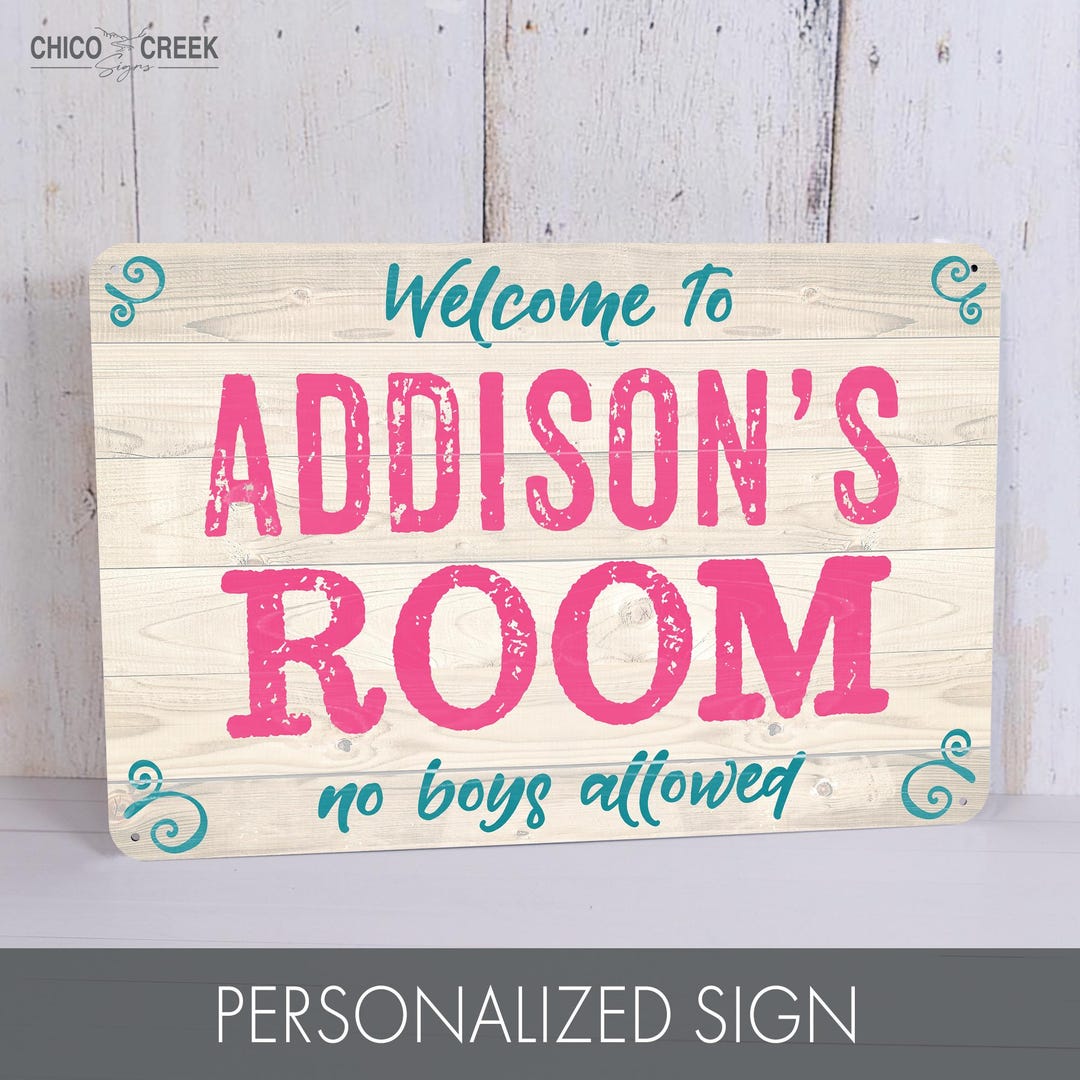 Personalized Girls Room Sign, Bedroom Sign, Kids Gifts, Custom Room ...