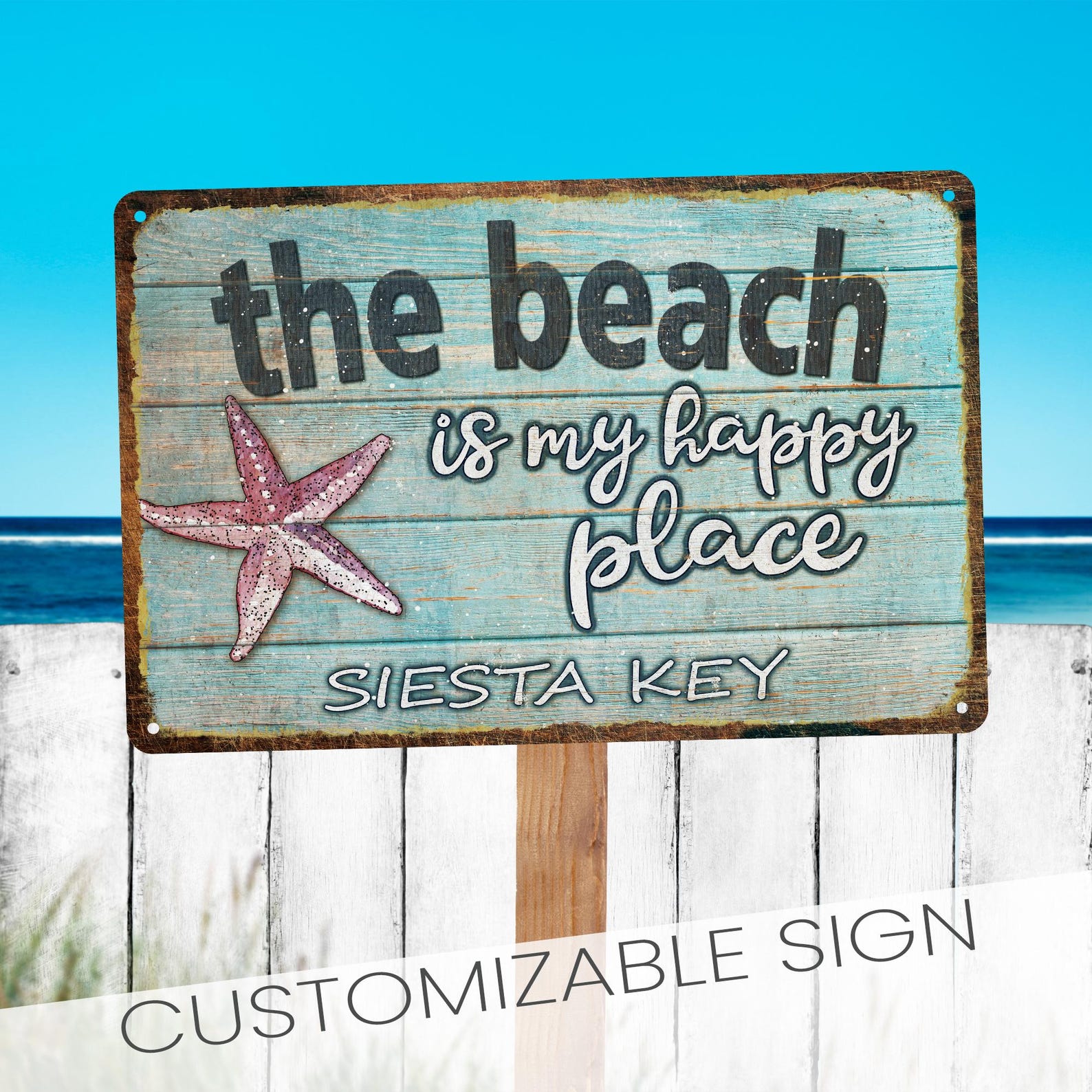 Personalized Beach Sign, Beach Lover, Beach Decor, Gift for Her, Gift ...