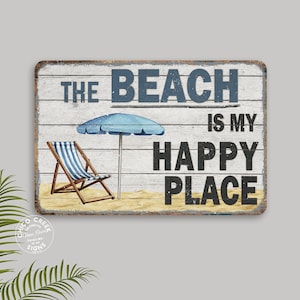 The Beach is My Happy Place Sign, Beach Lover Gift, Gift For Her, Gift For Him, Beach House Sign, Happy Place, Beach Sign, Beach Decor