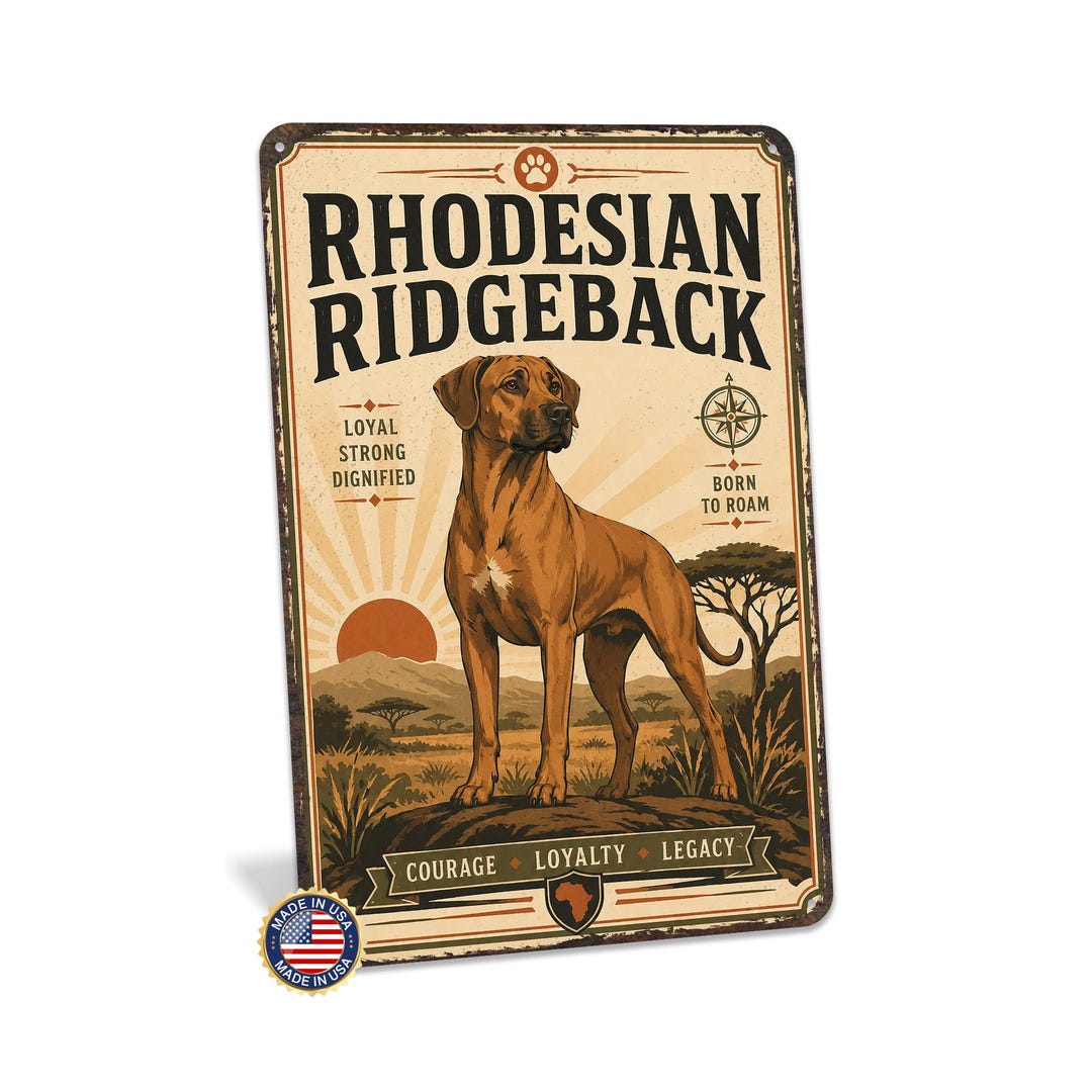Rhodesian Ridgeback Sign Rhodesian Ridgeback Metal Sign, Rhodesian Ridgeback, Dog Lover Gift ...