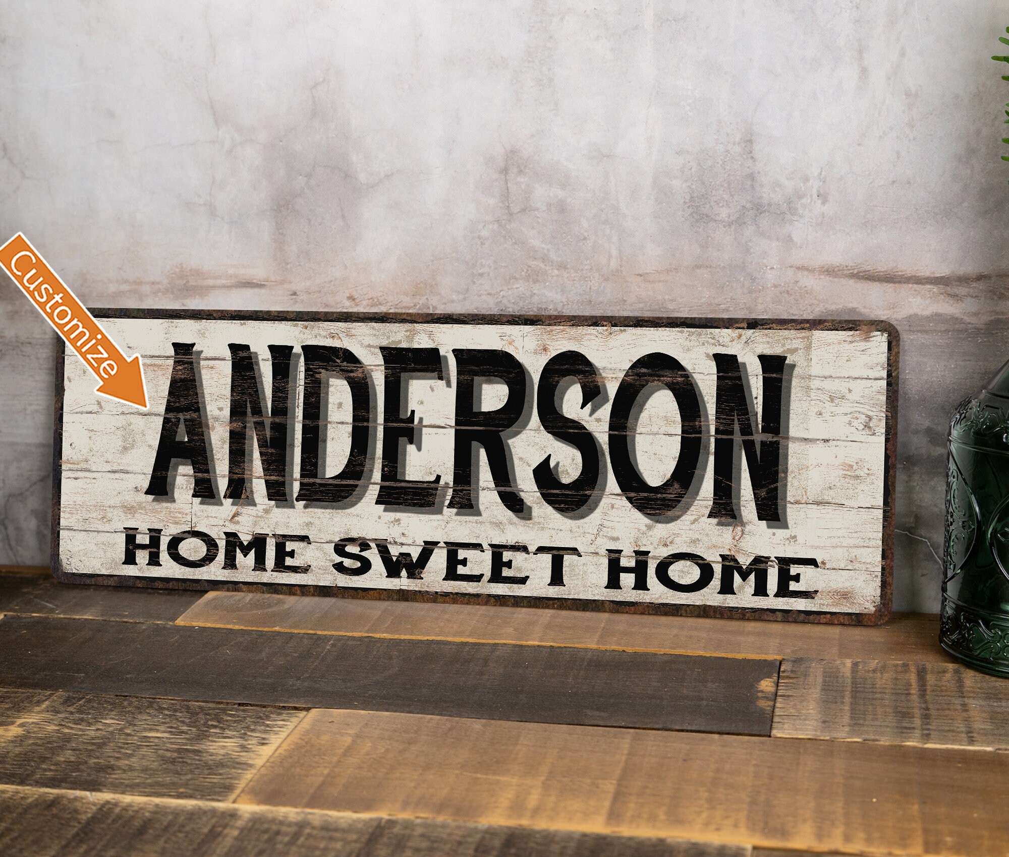 Personalized Home Sweet Home Sign Rustic Home Decor Gift, Country ...