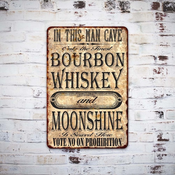 Personalized Prohibition decor Bar Sign for Moonshine Gift Man Cave Wall  Art