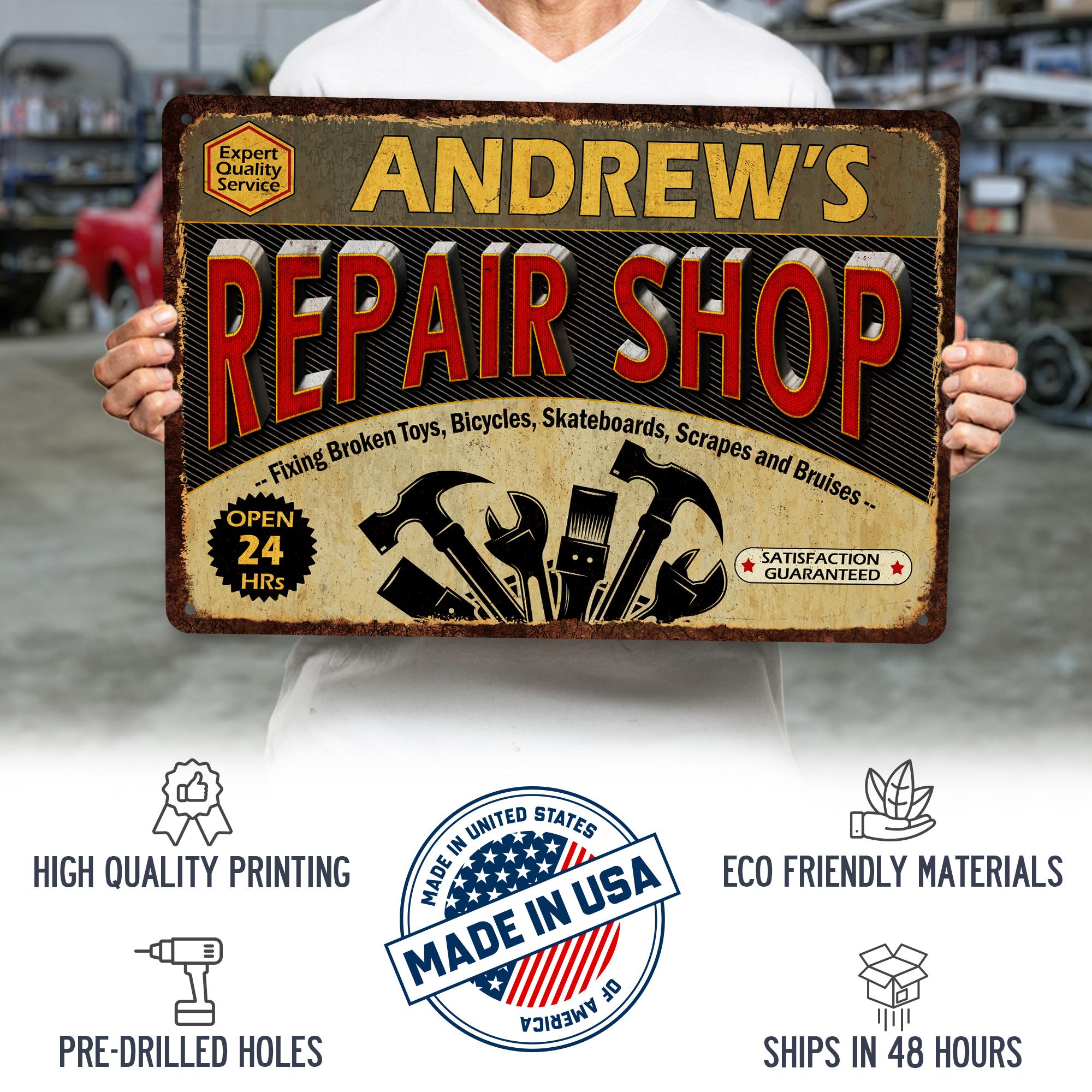Repairt Shop Sign Repair Shop Sign, Personalized Signs, Mechanic Gifts, Gift for Him ...