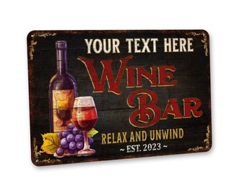 Personalized Wine Bar Sign Wine Gifts Wine Bar Decor Custom Bar Sign Wall Decor For Home Bar Gifts For Mom Gifts For Her 108122002202