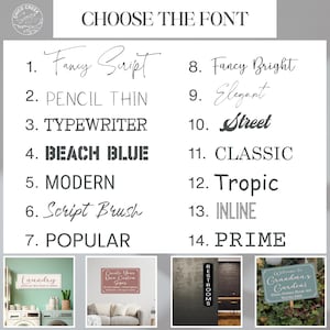 Może przedstawiać: Obraz przedstawiający r&oacute;żne style czcionek do niestandardowych znak&oacute;w. Tekst zawiera opcje takie jak "Fancy Script", "Pencil Thin" i "Typewriter". Poniżej pokazano przykłady gotowych znak&oacute;w.