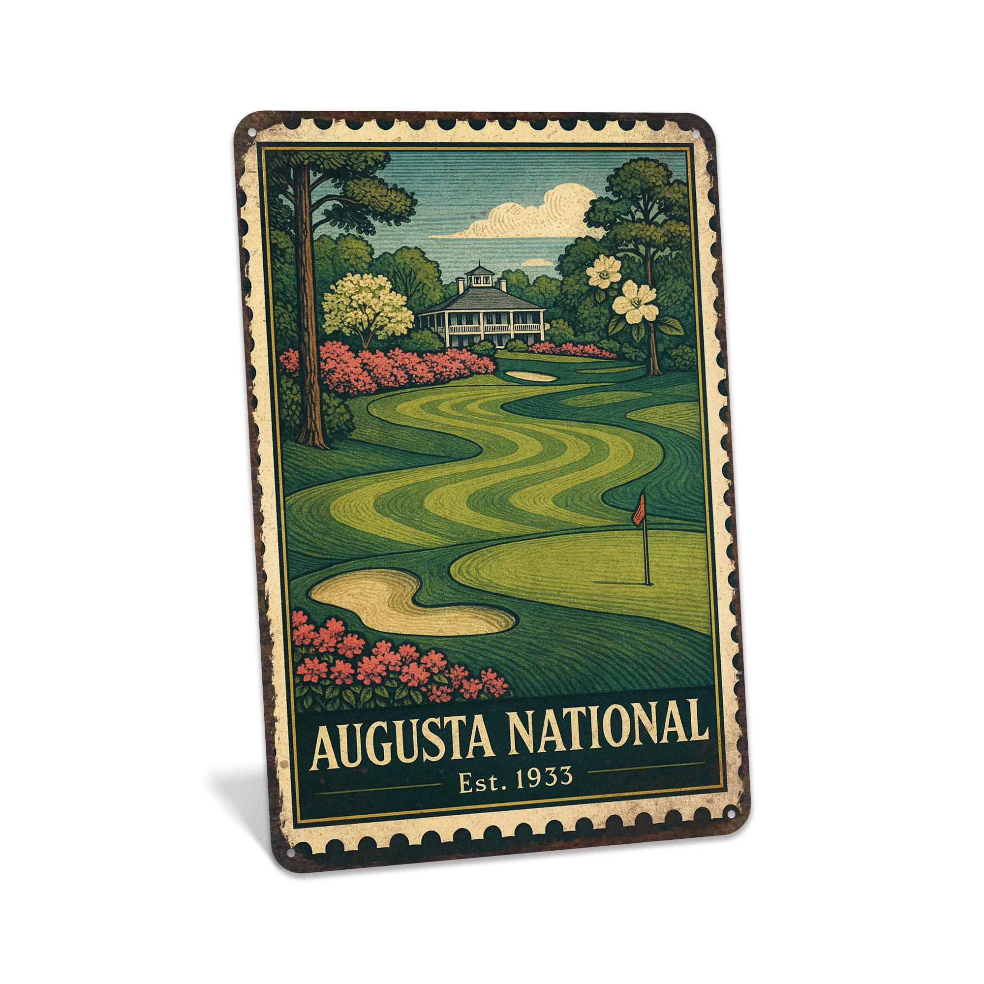 Augusta Georgia Golf Course Sign, Azalea Golf Decor, Spring Golf Wall ...