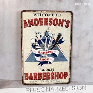 Personalized Sign, Custom Barber Sign, Barber Gifts, Gift For Him, Business Signs, Barbershop Decor, Fades, Custom Wall Art, Hairdresser
