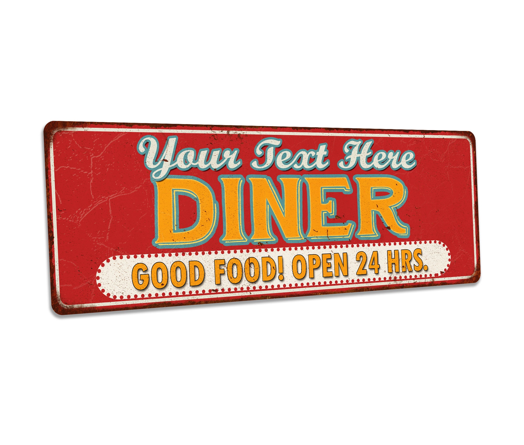 Dinner Set Sign Personalized Diner Sign, Restaurant Sign, Vintage Looking Restaurant ...
