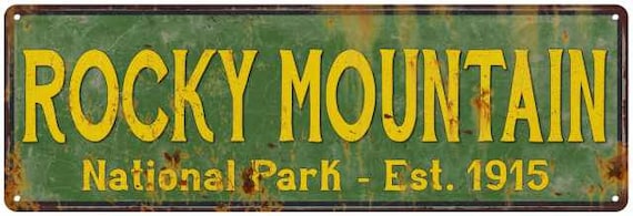 Rocky Mountain Sign, Rocky Mountain National Park Sign, Rustic