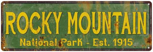 Rocky Mountain Sign, Rocky Mountain National Park Sign, Rustic