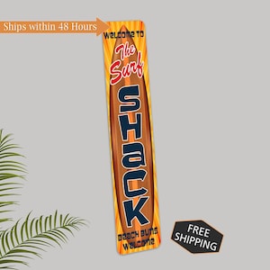 Surf Shack Decor Sign, Welcome, Surf Shop, Surfboard, Paddle Board, Beach Coastal Gift Sign 104182001008