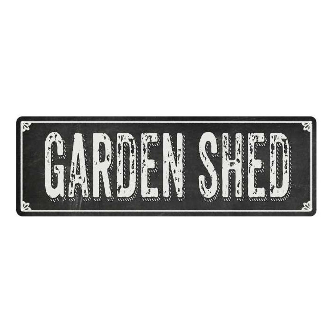 GARDEN SHED Sign, Shabby Chic Black Chalkboard Garden Sign, Greenhouse
