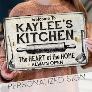 Personalized Kitchen Sign, Custom Kitchen Sign, Kitchen Decor, Gift For Her, Gift For Grandma, Personalized Gifts, Kitchen Wall Art, Bakery