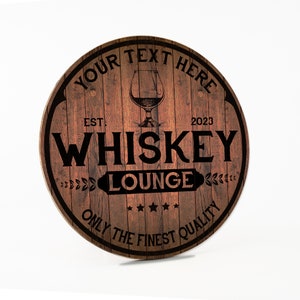 Personalized Whiskey Lounge Sign Wood Signs Pub Bar Man Cave Custom Last Name Sign Wall Décor Speakeasy Home Bar Gift For Dad B3-00140058001