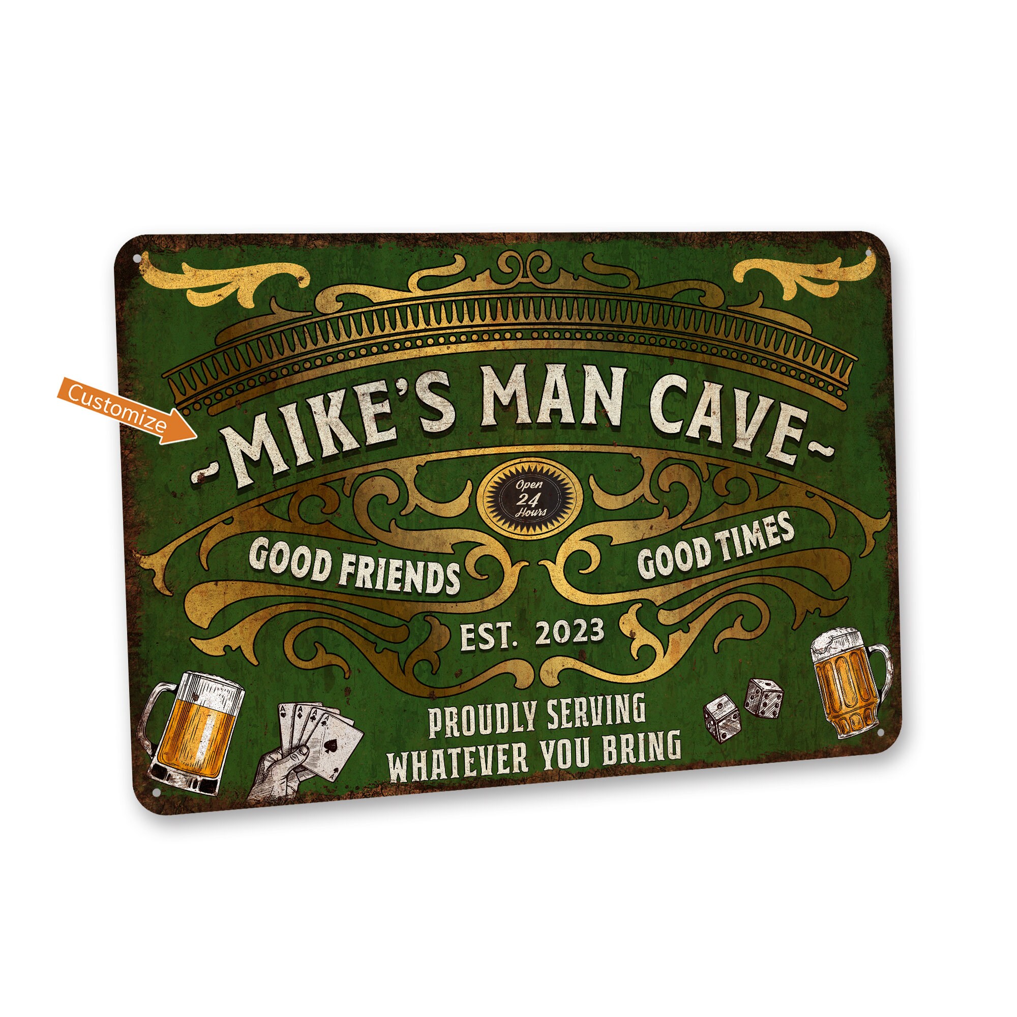 Personalized Man Cave Sign, Man Cave Gift, Gift for Him, Fathers Day — free download