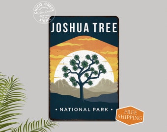 Joshua Tree National Park Sign, Rustic Looking Wall Decor, Cabin Decorative Signs, California, National Park Wall Art 108120086020