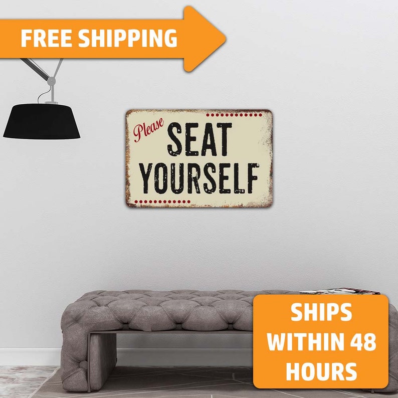 Please Seat Yourself Sign Restaurant Sign Food Order Sign Etsy