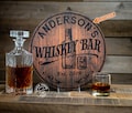 Personalized Whiskey Bar Sign Wood Signs Pub Bar Man Cave Wall Décor Speakeasy Home Bar Grill Accessories Custom Sign Gift B3-00140051001