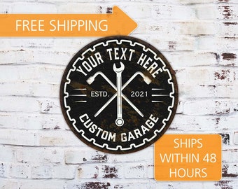 ROCC RUSTED ORANGE CRAFTWORKS CO Vintage Circle Signs-Autoshop Pops sign for men-Personalized autoshop decor Personalized Garage Wall Decor-Custom garage signs for men vintage-Mancave sign-Metal signs ROCC RUSTED ORANGE CRAFTWORKS CO Vintage Circle Signs-Autoshop Pops sign for men-Personalized autoshop decor Personalized Garage Wall Decor-Custom garage signs for men vintage-Mancave sign-Metal signs