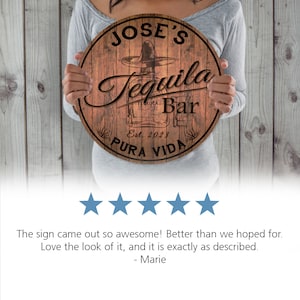 Personalized Sign, Tequila Gifts, Custom Bar Sign, Gift For Him