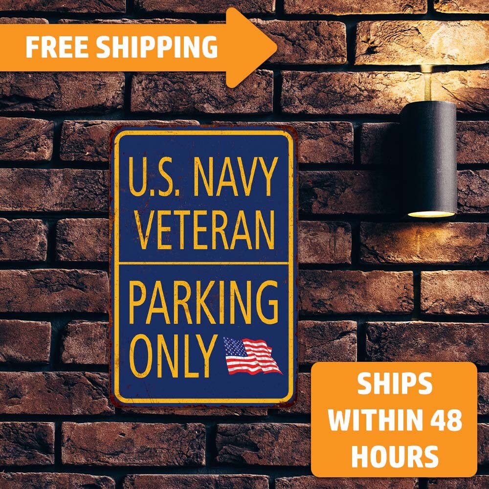 U.S. Navy Parking Sign Veteran Parking Military Police Sign Etsy