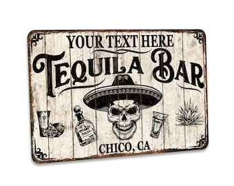 Tequila Bar Sign Personalized Sign For Home Bar Decor Vintage Bar Sign Gifts For Dad Bar Sign For Garage Decor 108122002171