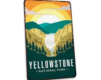 Yellowstone National Park Sign, Rustic Looking Wall Decor, Cabin