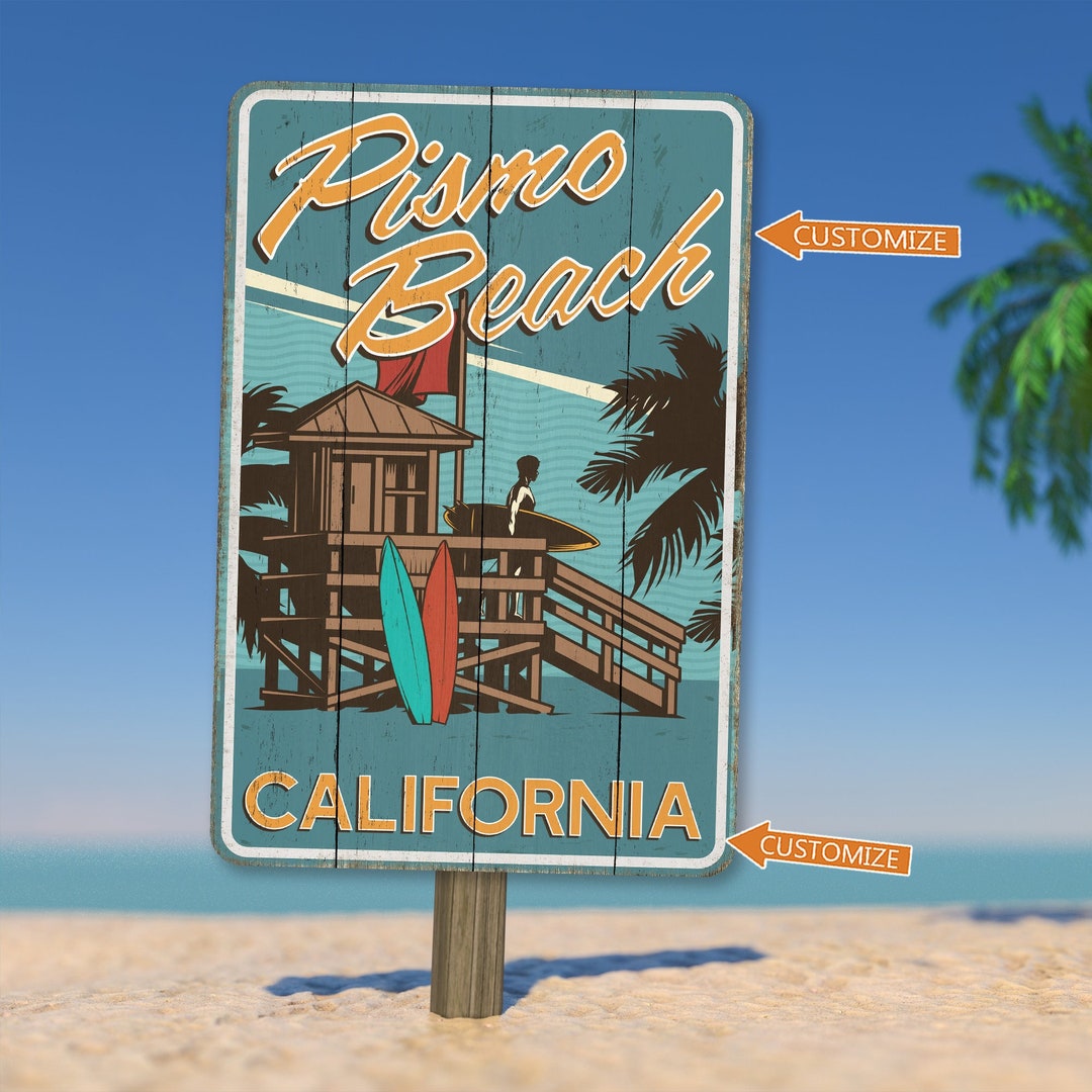 Beach Sign With Custom Beach Name for Beach House Décor Nautical Theme ...