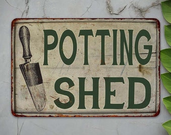 Potting Shed Sign, Rustic Garden Decor, Greenhouse Farm Sign, Garage, Wall Decor 108120020045