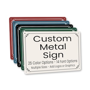 Custom Sign for Wall, Custom Metal Sign, Custom Outdoor Sign, Parking Sign, Business Sign, Property Sign, Choose Your Colors, Fonts & Size